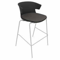 Design Barhocker, Stahlrohrgestell: Chrom,...