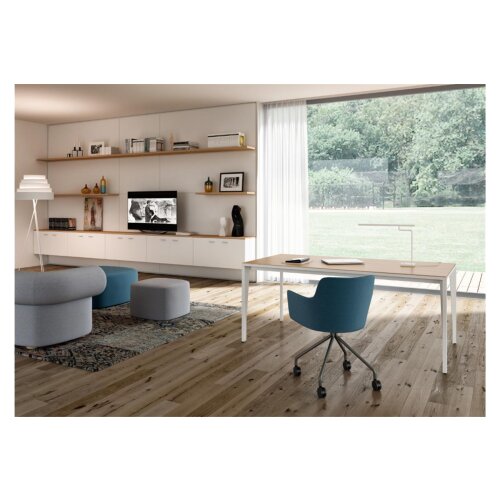 Konferenzssessel, auf 4 Rollen Gestell in Anthrazit, Stoff: Dunkelgrau