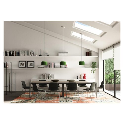 Besucherstuhl, Vierfussgestell: Chrom, Kunststoffschale: Dunkelgrau, Sitz: Kunstleder Schwarz