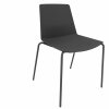 Besucherstuhl, Vierfussgestell: Anthrazit , Kunststoffschale: Dunkelgrau, Sitz: ohne Polster