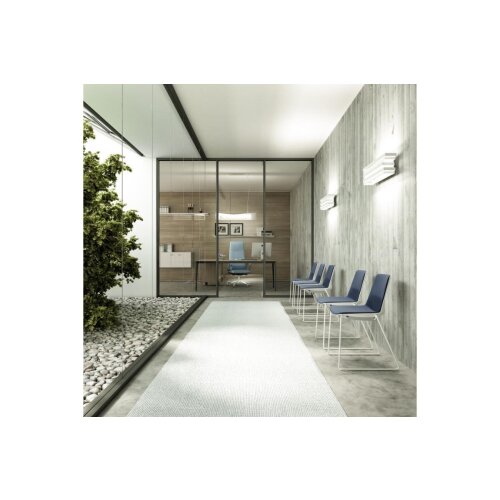 Besucherstuhl, Kufengestell: Weiss, Kunststoffschale: Weiss, Polsterung: ohne Polster