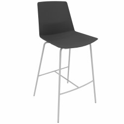 Barhocker, Stahlrohrgestell: Chrom, Kunststoffschale:...