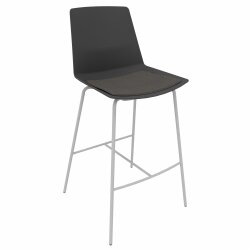 Barhocker, Stahlrohrgestell: Chrom, Kunststoffschale:...