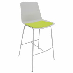 Barhocker, Stahlrohrgestell: Chrom, Kunststoffschale:...