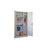Stahl Besen- Putzmittelschrank 100 cm breit, 50 cm tief, Korpus:  Anthrazitgrau, Front: Anthrazitgrau