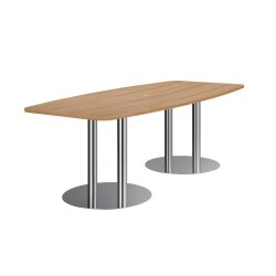 Konferenztisch 220 cm mit Säulenfuß Nussbaum...