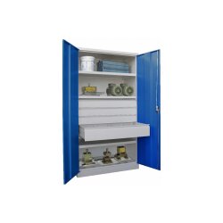 Schwerlastschrank 4 Schubladen, 3 Fachböden bis 120...