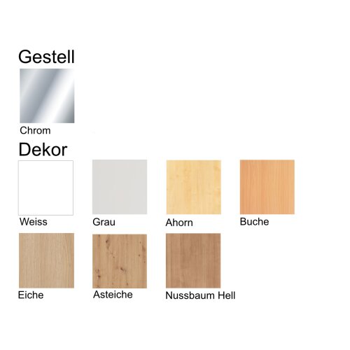 Konferenztisch in Bootsform Rundfüsse chrom 280 x 130 cm Ahorn/Chrom