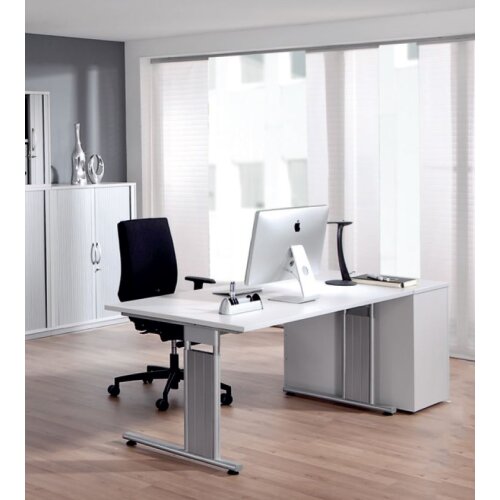 Schreibtisch feste Höhe 120 x 80 cm , Dekor: Buche Dunkel