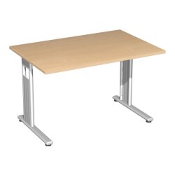 Schreibtisch feste Höhe 120 x 80 cm , Dekor: Buche...