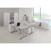 Elektrisch höhenverstellbarer Schreibtisch mit Memoryschalter 160 x 80 cm Grau/Silber