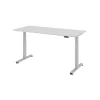 Elektrisch höhenverstellbarer Schreibtisch mit Memoryschalter 180x80 cm Grau/Silber