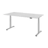 Elektrisch höhenverstellbarer Schreibtisch mit Memoryschalter 200x100 cm Grau/Silber