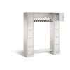 Personalgarderobe 10 Fächer Abteilbreite 400 mm, Korpus: Anthrazitgrau, Front: Tiefschwarz, Schliessung: Drehriegel