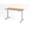 Elektrisch höhenverstellbarer Schreibtisch Eco 160x80 cm Eiche/Silber