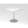 Besprechungstisch rechteckig 80x80 cm Weiss/Silber