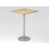 Stehtisch rechteckig 80x80 cm, 111 cm hoch Eiche/Silber