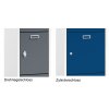 Personalgarderobe 15 Fächer Abteilbreite 400 mm, Korpus: Zinkgelb, Front: Zinkgelb, Schliessung: Drehriegel