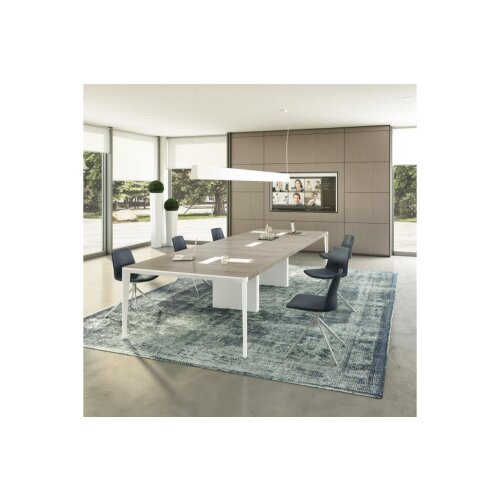 Besucherstuhl,  4-Fußdesigngestell: Anthrazit , Kunststoffschale: Grau, Polsterung: Stoff Dunkelgrau