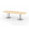 Konferenztischmit Säulenfüssen 280 cm Ahorn/Silber