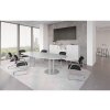 Konferenztischmit Säulenfüssen 280 cm Grau/Silber