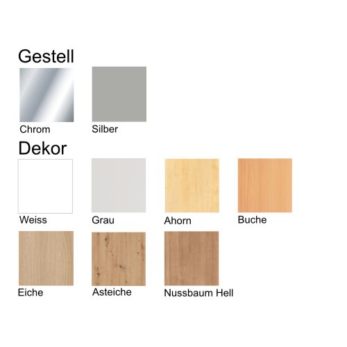 Konferenztischmit Säulenfüssen 280 cm Weiss/Silber