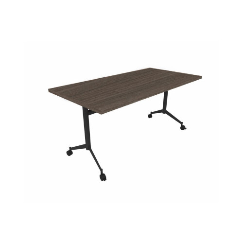 Klapptisch auf Rollen Serie Trend Tiefe 80cm  Dekor Eukalyptus Gestell Anthrazit Breite 180