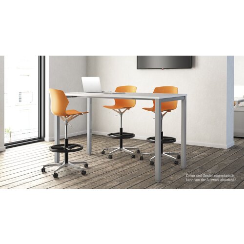 Stehtisch 4- Fuss Breite 120 cm Dekor Anthrazit Gestell Anthrazit