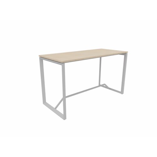 Stehtisch Design  Breite 180 cm Dekor Eiche Gestell Silber