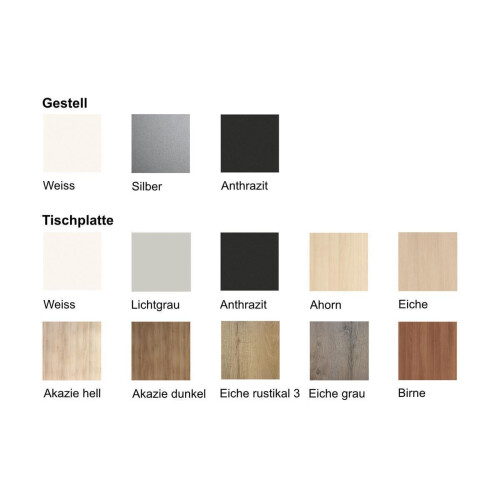 Stehtisch Design  Breite 180 cm Dekor Weiss Gestell Anthrazit