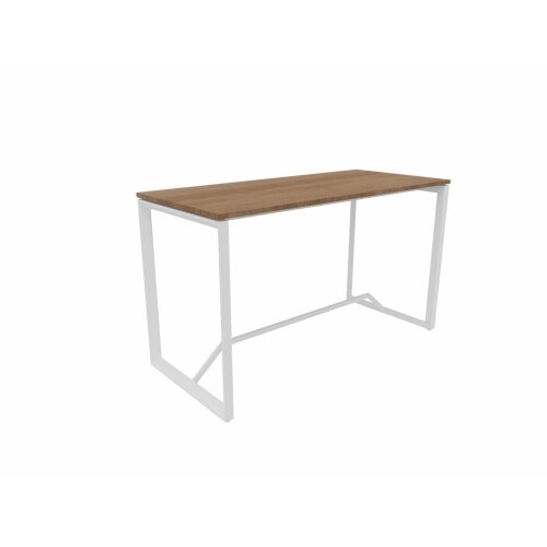 Stehtisch Design  Breite 160 cm Dekor Akazie Dunkel Gestell Weiss