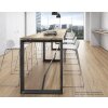 Stehtisch Design  Breite 160 cm Dekor Eiche Rustikal 3 Gestell Weiss