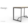 Stehtisch Design  Breite 160 cm Dekor Eiche Rustikal 3 Gestell Weiss
