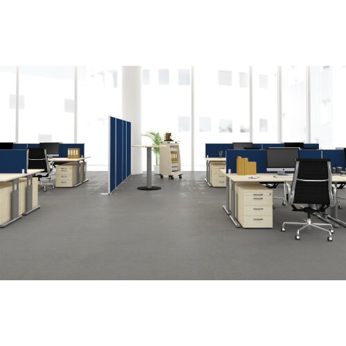 Schreibtisch  PC-Form links höhenverstellbar 180x 100 cm, Dekor: Ahorn