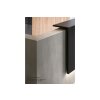 Empfangstheke Linear, Breite: 286 cm, Korpus: Beton, Ablage: dunkelgrau RAL 7022 lackiert