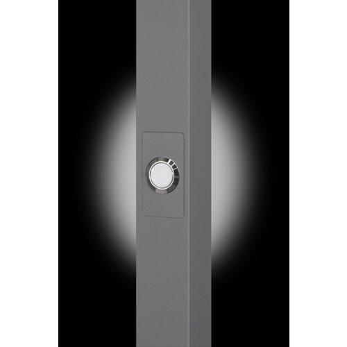 LED Stehleuchte mit Push Dimmer, Gestellfarbe Anthrazit