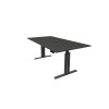 Elektrisch höhenverstellbarer Schreibtisch Serie Flex, im Maß: 160 x 80 cm, Dekor: Anthrazit, Gestell: Anthrazit