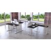 Elektrisch höhenverstellbarer Winkelschreibtisch Serie Star Höhenverstellung von 64-129 cm, im Maß: 180 x 180 cm, Dekor: Eiche Rustikal 4, Gestell:  Silber