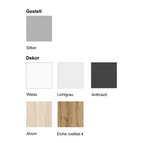 Elektrisch höhenverstellbarer Winkelschreibtisch Serie Star Höhenverstellung von 64-129 cm, im Maß: 200 x 220 cm, Dekor: Lichtgrau, Gestell:  Silber