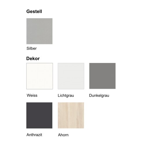 Elektrisch höhenverstellbarer Schreibtisch mit Anbausideboard Serie Flex, im Maß: 180 x 160 cm, Dekor: Dunkelgrau, Gestell: Silber