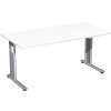 Schreibtisch höhenverstellbar, 160x80 cm , Dekor: Weiss