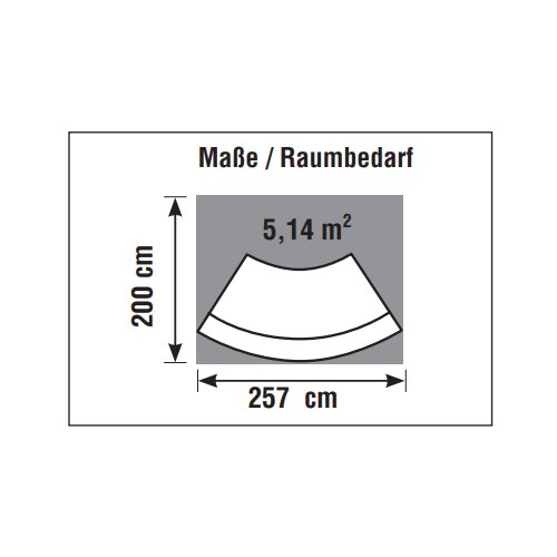 Empfangstheke Bogenform 255 cm breit