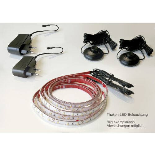 Empfangstheke Bogenform mit Beratungsplatz mittig 324 cm breit