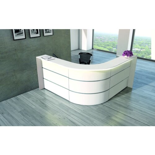 Empfangstheke Winkelform 232 cm breit