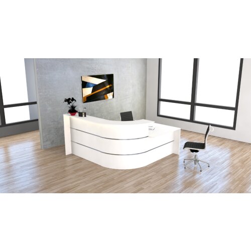 Empfangstheke Winkelform mit Beratungsplatz