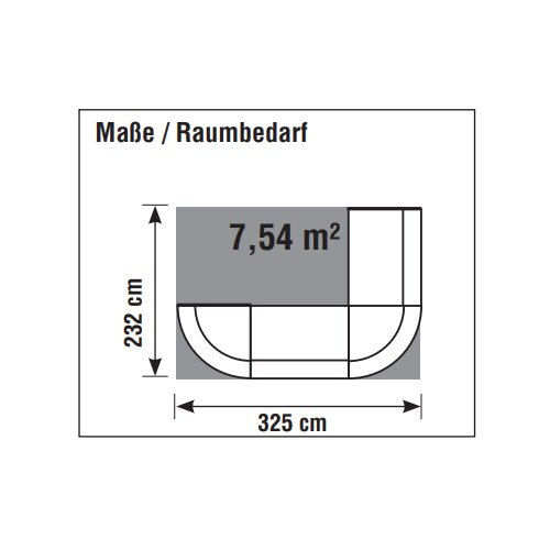 Empfangstheke L-Form 325 cm breit, Dekor: Weiss, mit Stauraum