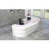 Empfangstheke L-Form 325cm breit, Dekor: Weiss
