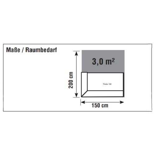 Empfangsecktheke 150 cm breit weiss oder Anthrazit