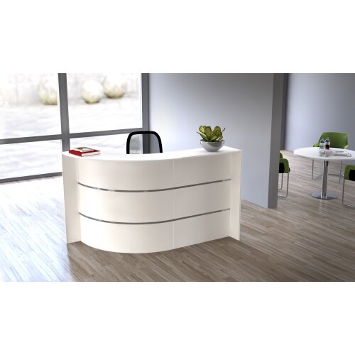 Empfangstheke Bogenform kompakt 175 cm breit