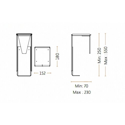 CPU Halter Modell Classic, Farbe: Schwarz